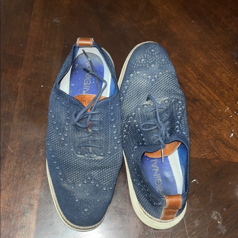 Men's Navy Lace-Up Shoes